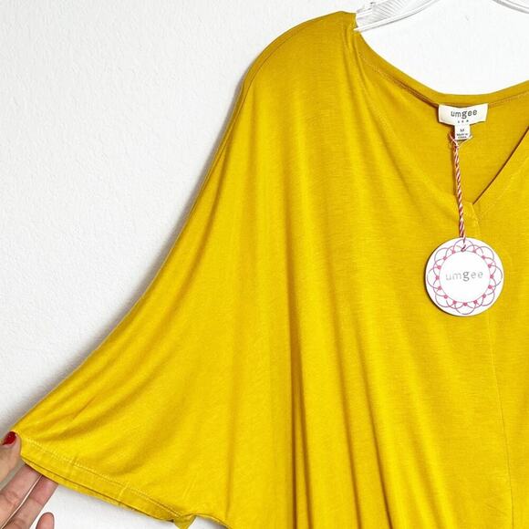 UMGEE YELLOW MUSTARD COLOR WOMEN BIG SLEEVE BLOUSE SIZE MEDIUM BRAND NEW - Picture 3 of 6